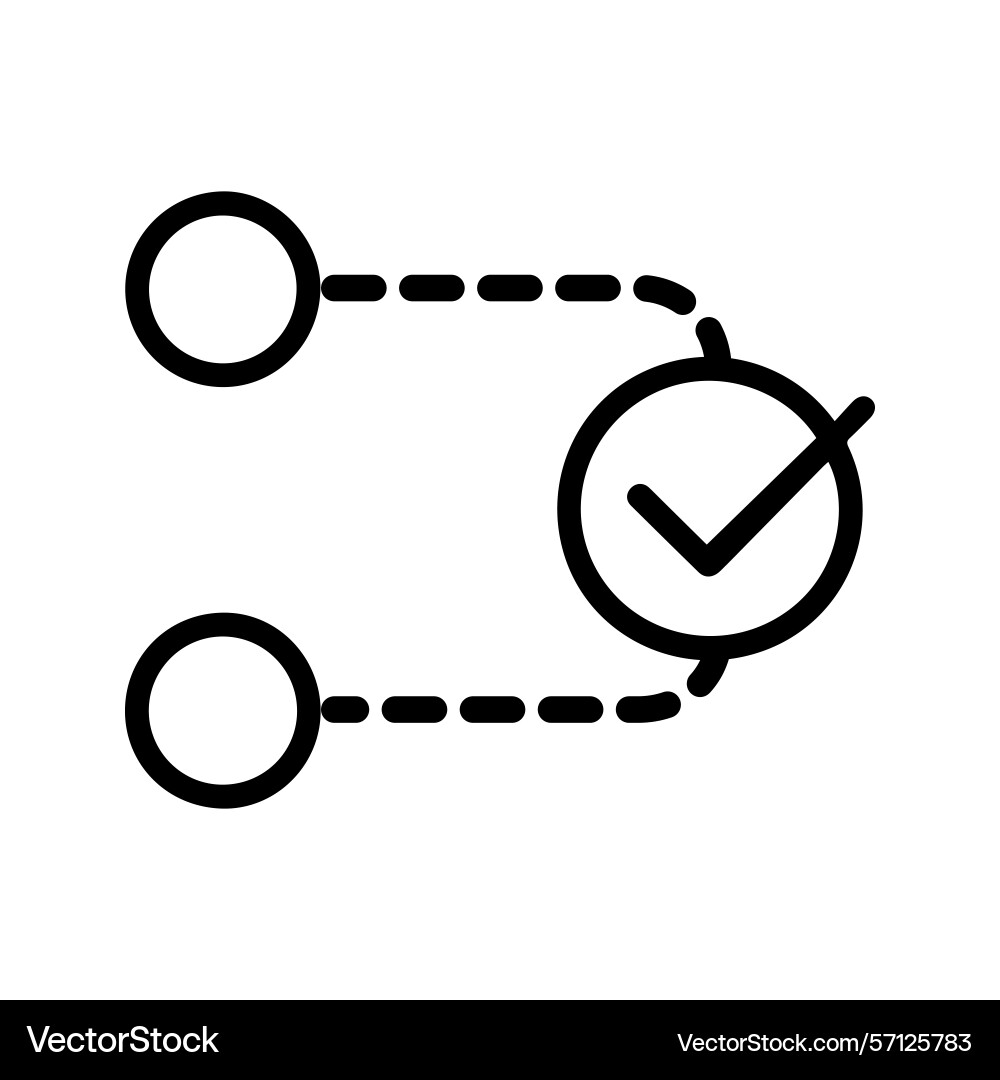 Workflow process connection completed task Workflow process connection completed task vector image