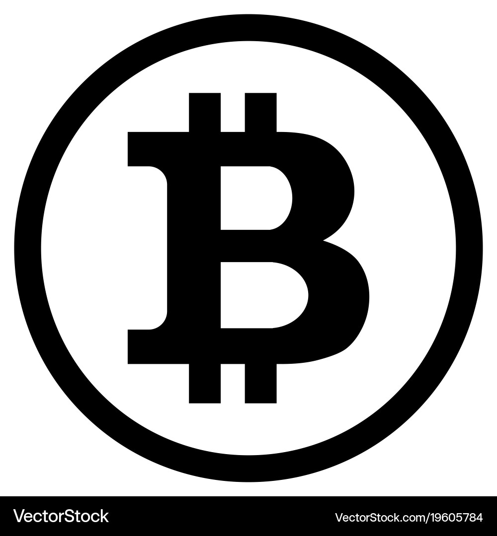 Bitcoin Cryptocurrency Symbol – Royalty-Free Vector | VectorStock
