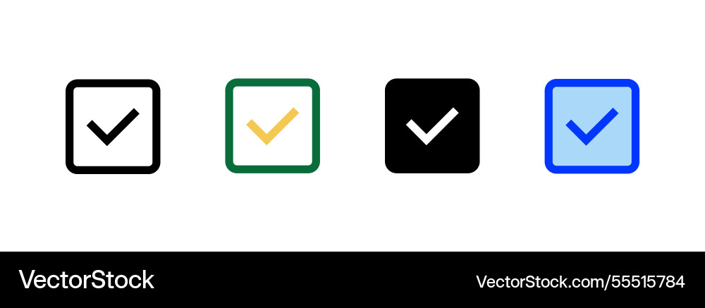 Checkbox icon linear style sign for mobile Checkbox icon linear style sign for mobile vector image