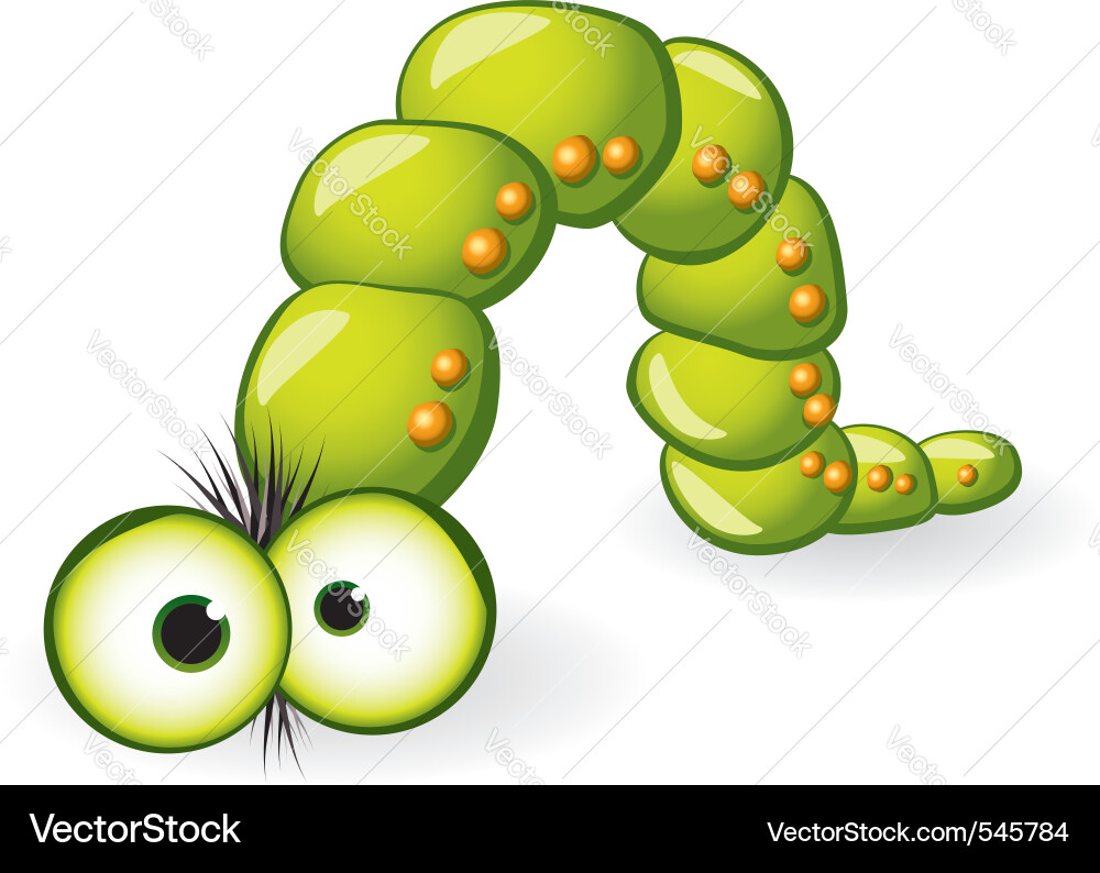 Cute Larva Character Vector Image