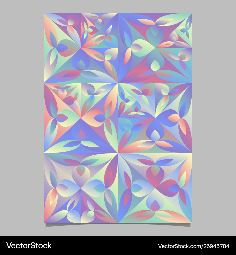 Geometrical abstract triangular flower pattern Geometrical abstract triangular flower pattern vector image