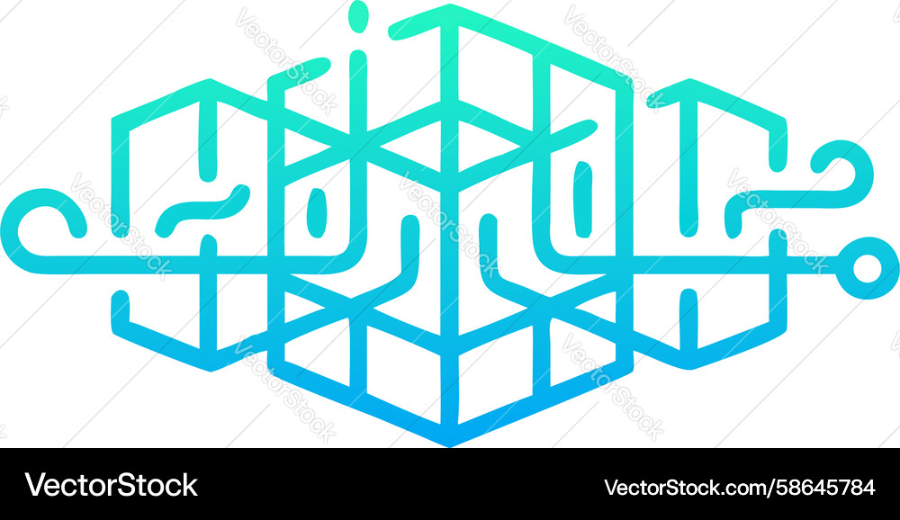 Intricate Circuit Flow Pattern Vector Image