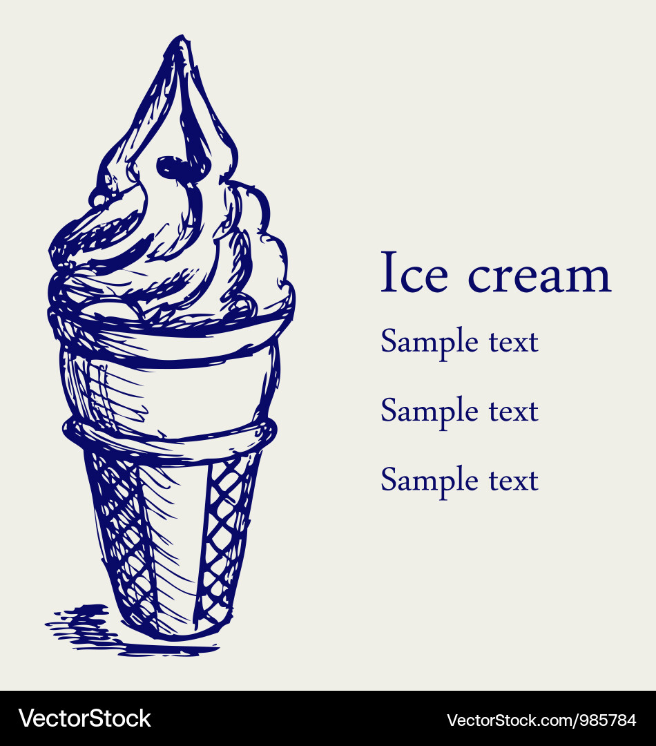 Soft Serve Ice Cream Vector Image