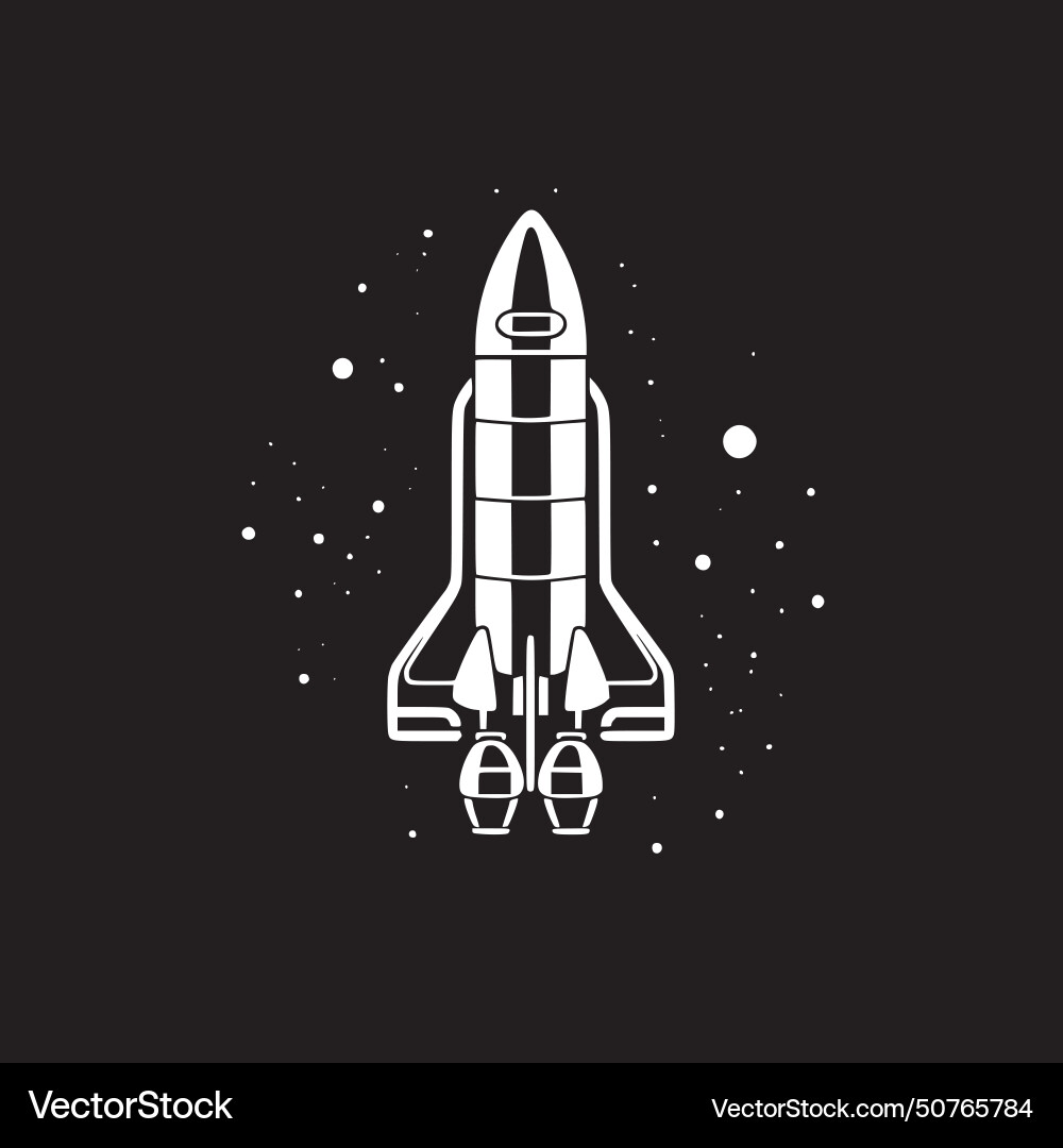 Space - black and white Royalty Free Vector Image