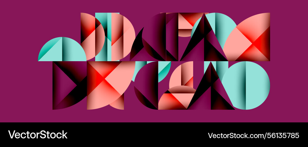 Abstract geometric composition shapes overlap Abstract geometric composition shapes overlap vector image