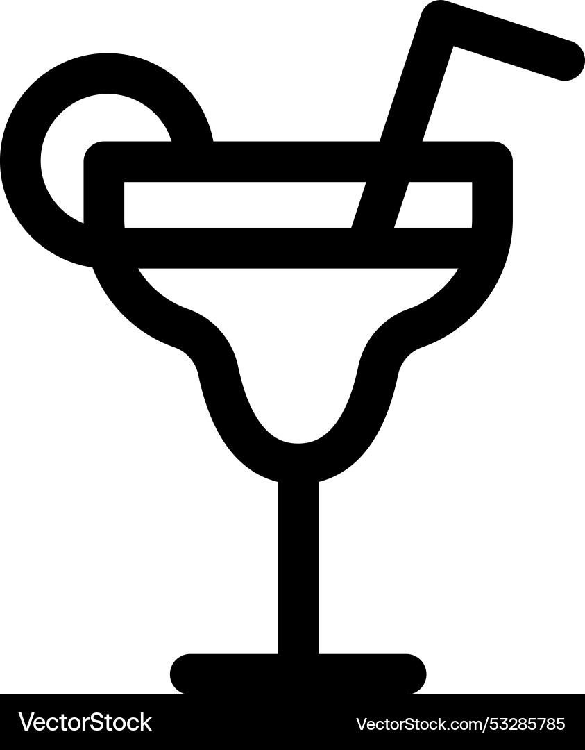 Drink icon thin linear style design isolated Vector Image