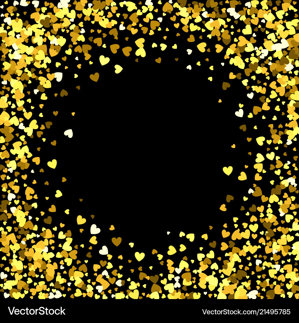 Frame or border of random scatter hearts Frame or border of random scatter hearts vector image