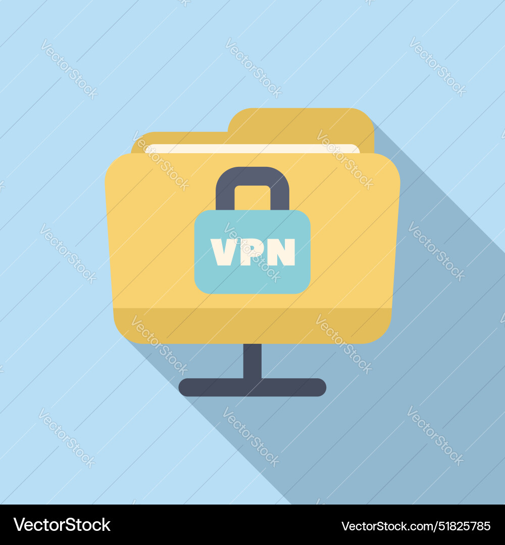 Secure folder sharing via vpn connection Secure folder sharing via vpn connection vector image