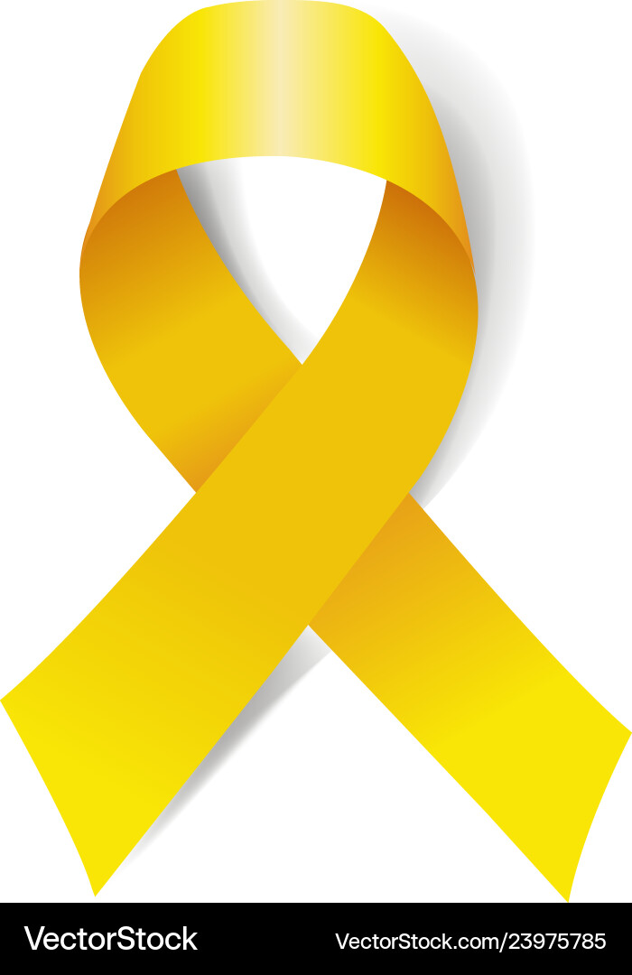 Yellow ribbon isolated Royalty Free Vector Image