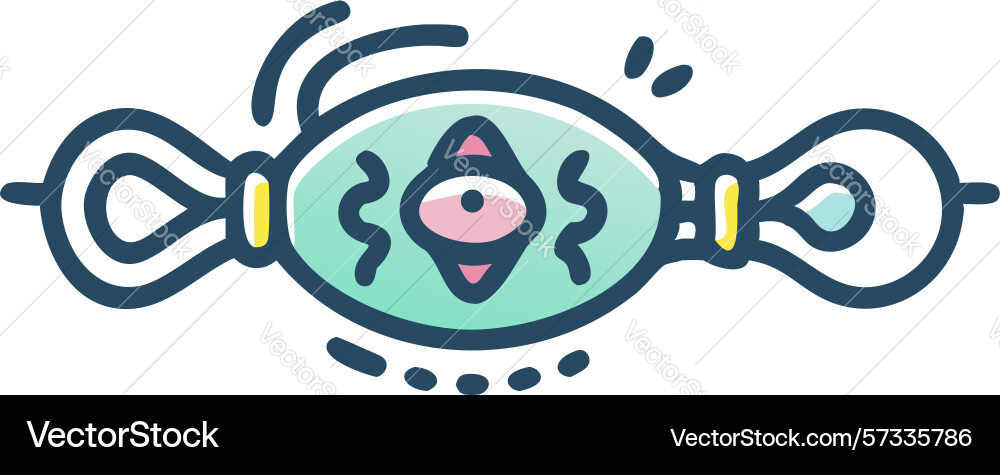 Abstract flowing design element with orb design vector image