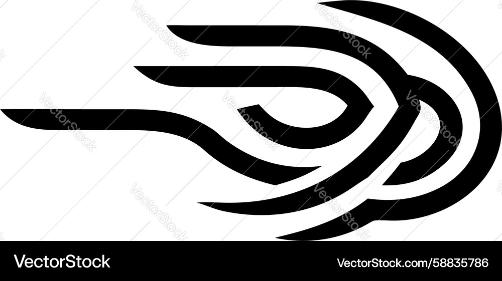 Abstract sharp wing flame pattern dynamic design Vector Image