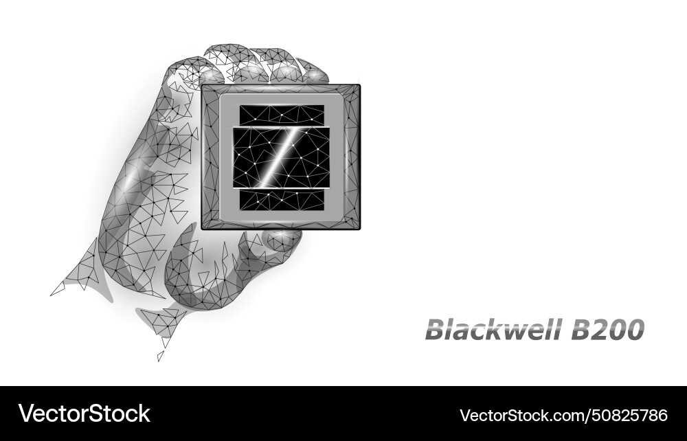 Blackwell New Innovation Technology Ai Chip Vector Image Blackwell New Innovation Technology Ai Chip Vector Image
