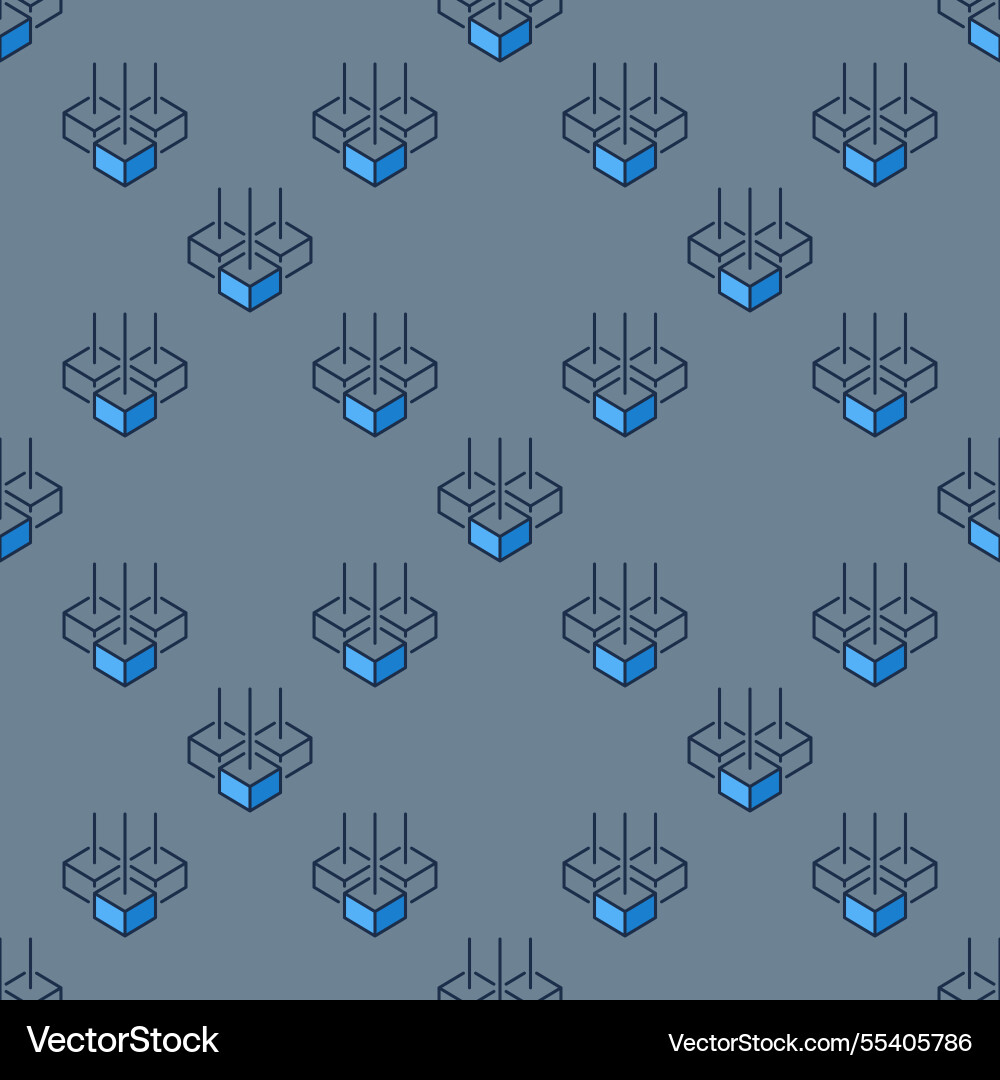 Block-chain blue seamless pattern blockchain Block-chain blue seamless pattern blockchain vector image