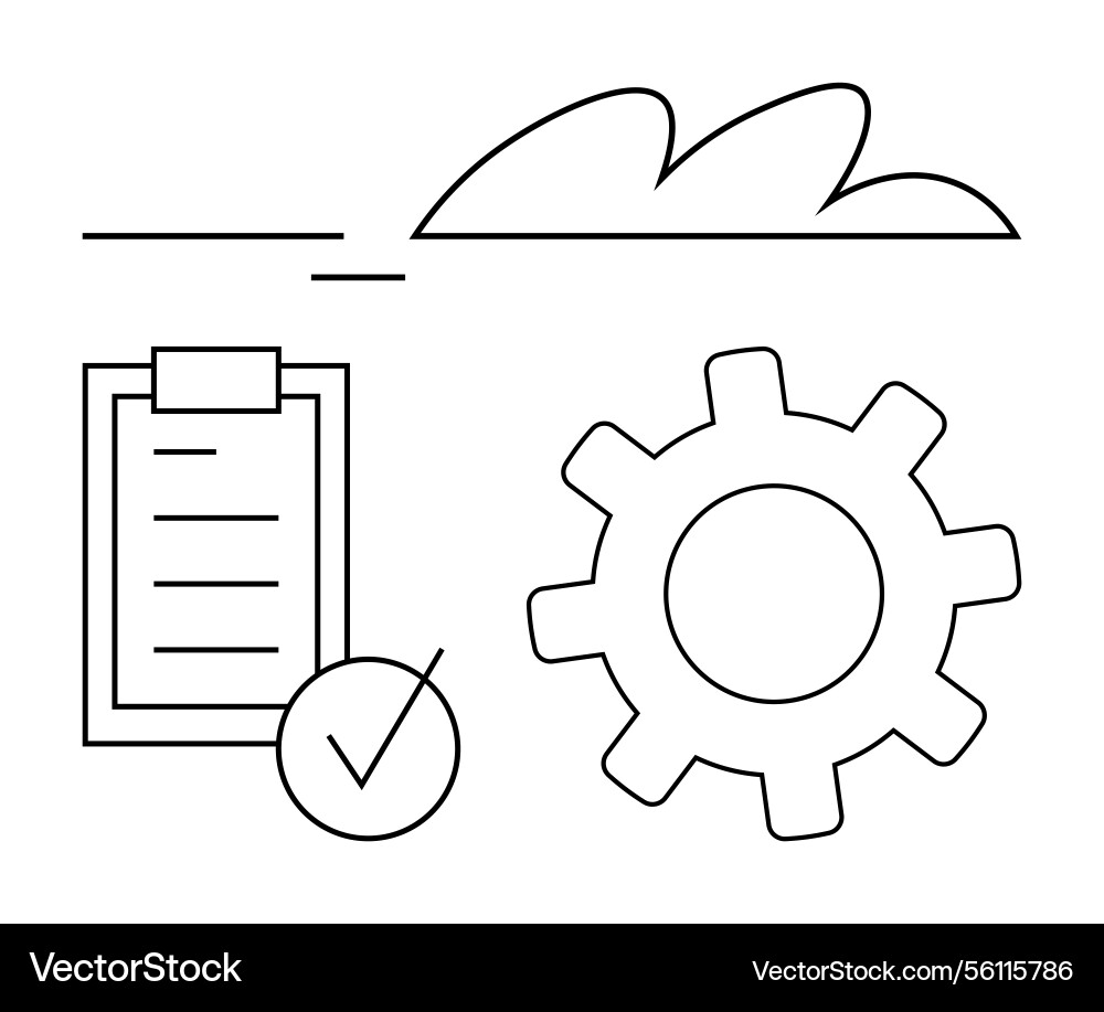 Efficiency and task management with checklist Efficiency and task management with checklist vector image