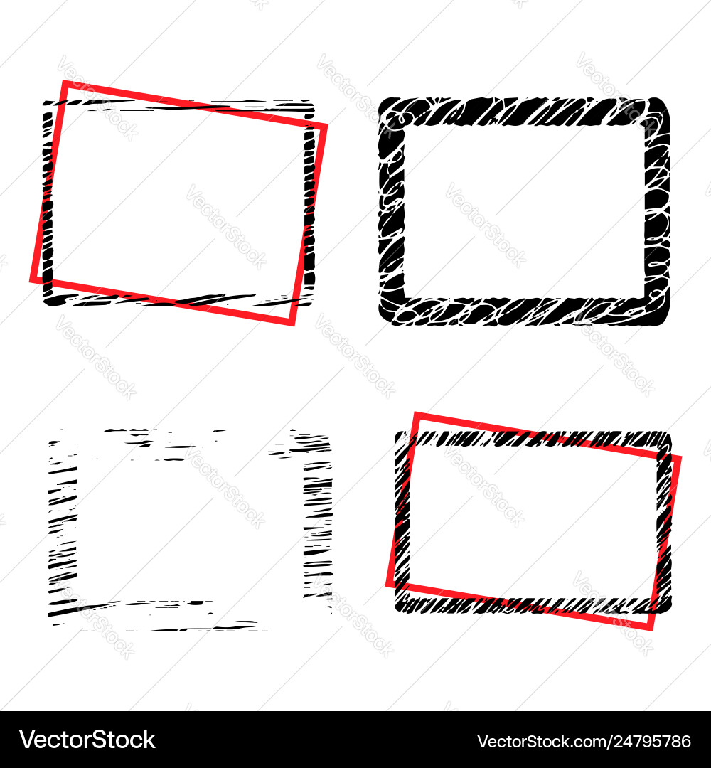 Grunge borders set with place for your text Grunge borders set with place for your text vector image