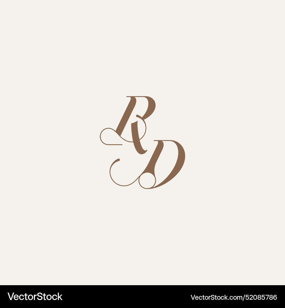 Initial monogram logo wedding concept design Vector Image