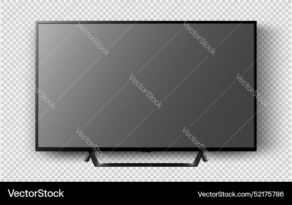 Modern tv with blank screen mockup Royalty Free Vector Image