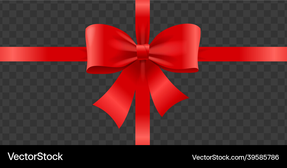 Realistic detailed 3d shiny red gift satin ribbon Realistic detailed 3d shiny red gift satin ribbon vector image