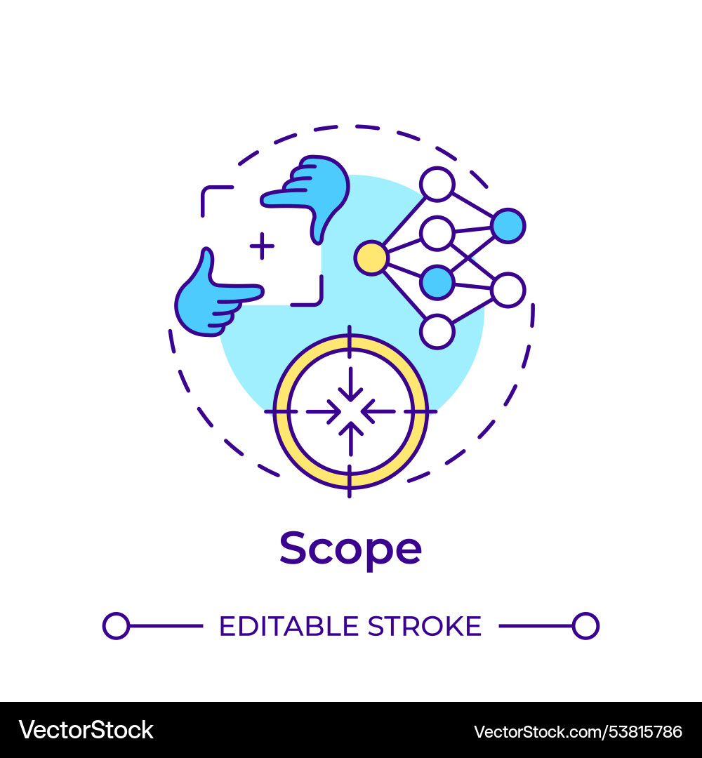 Scope multi color concept icon vector image