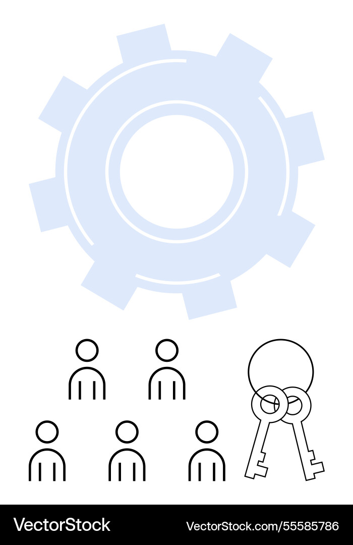 Team collaboration key to success and efficient Team collaboration key to success and efficient Vector Image
