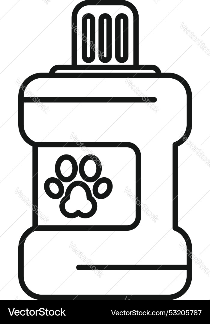 Bottle of dog mouthwash for bad breath Vector Image