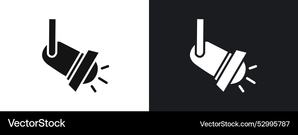 Ceiling spotlight icon linear graphics set Vector Image