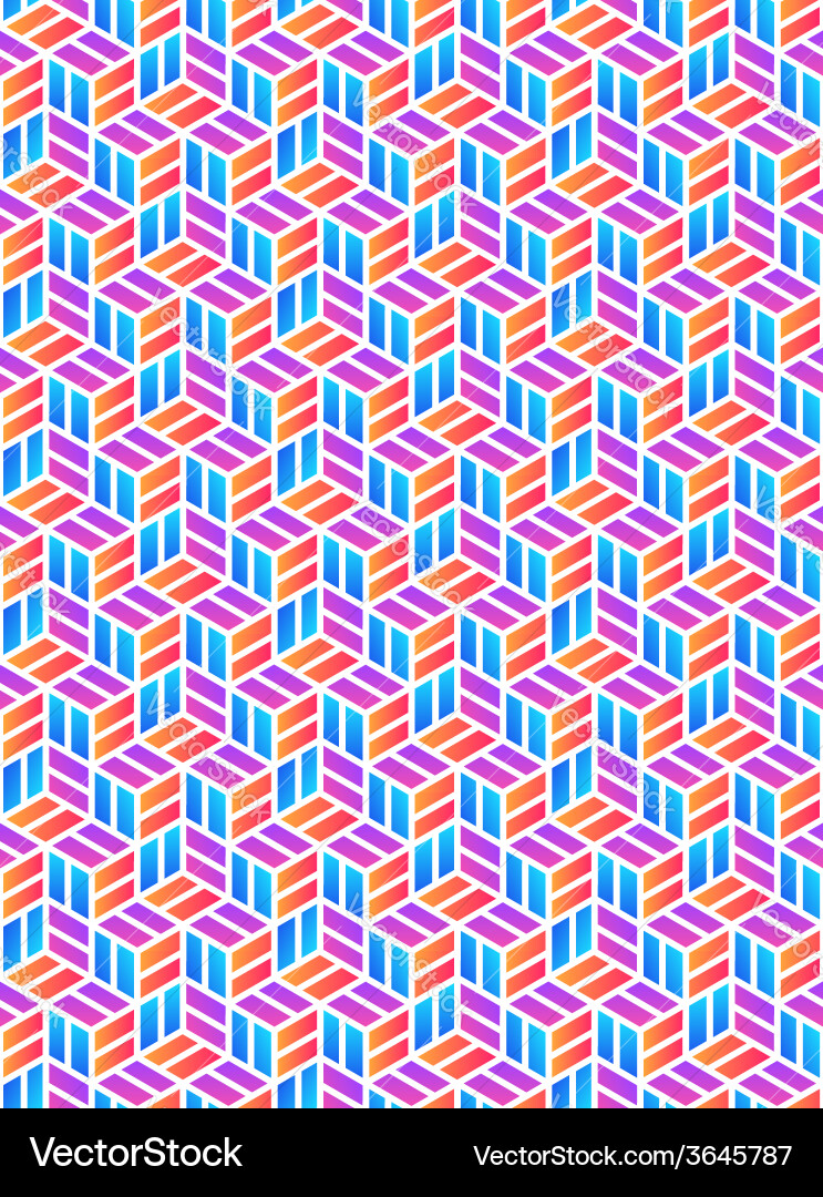 Colored geometric pattern vector image
