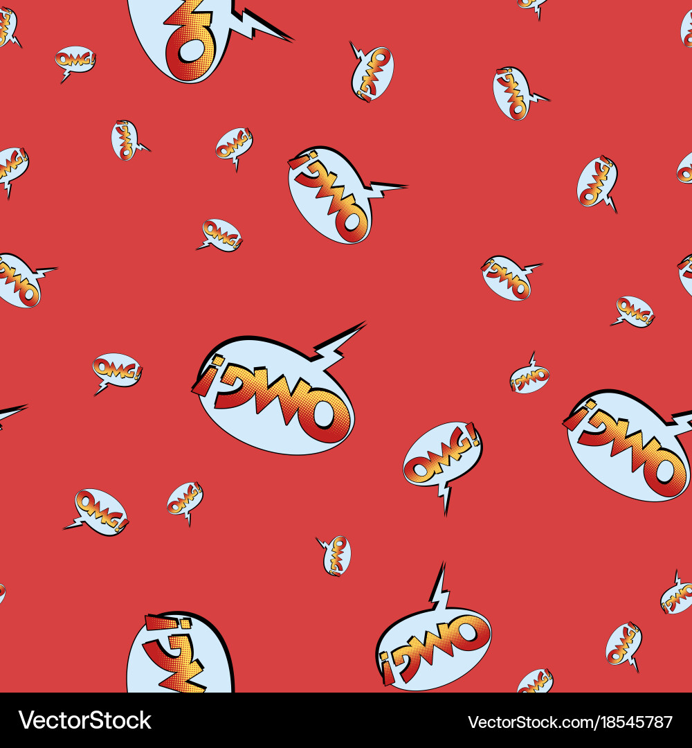Omg seamless pattern Vector Image
