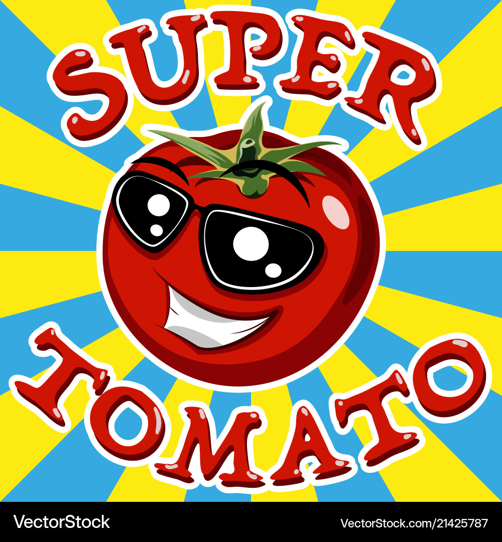 Red tomato Royalty Free Vector Image - VectorStock