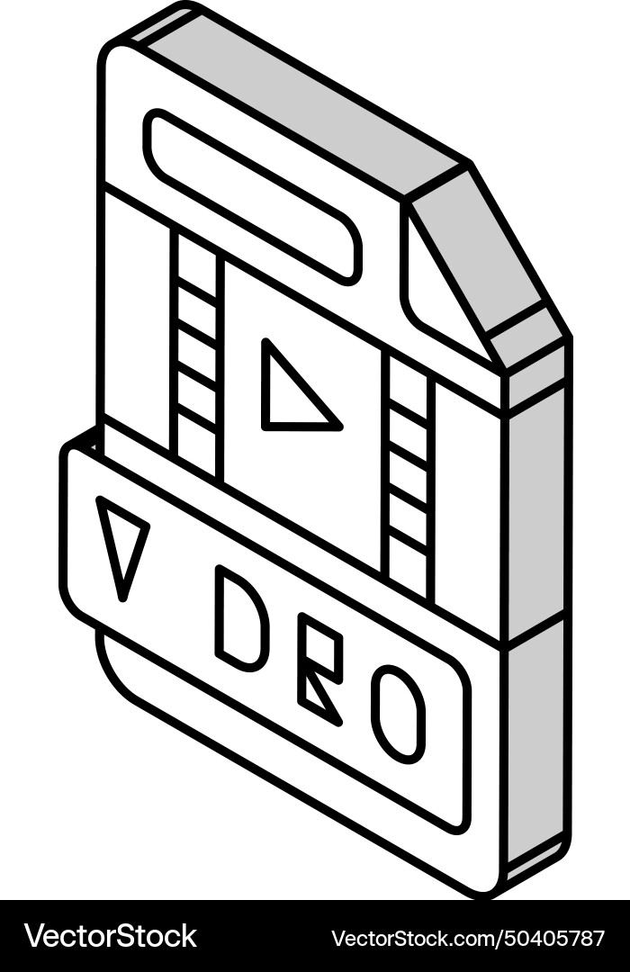 Video file format document isometric icon Video file format document isometric icon vector image