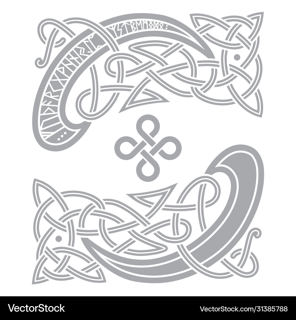 Ancient celtic scandinavian pattern Ancient celtic scandinavian pattern vector image