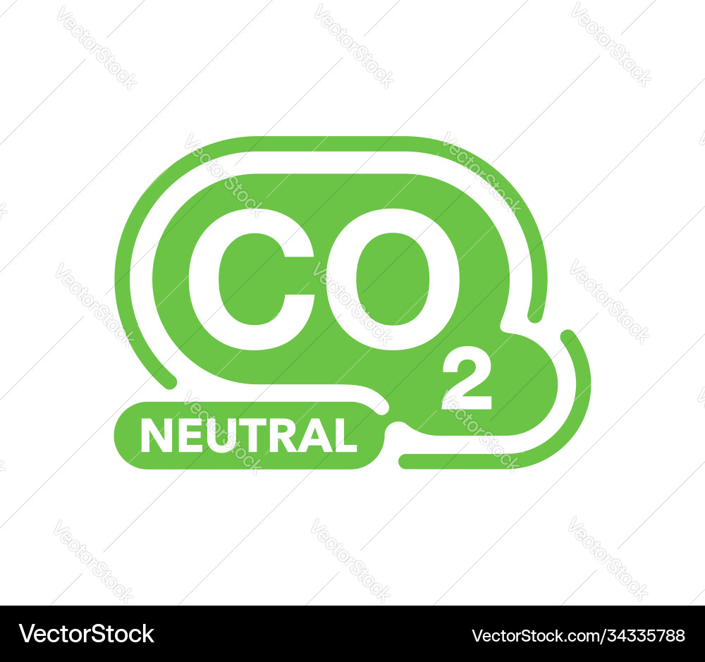 Carbon neutral Stempel Vektorbild