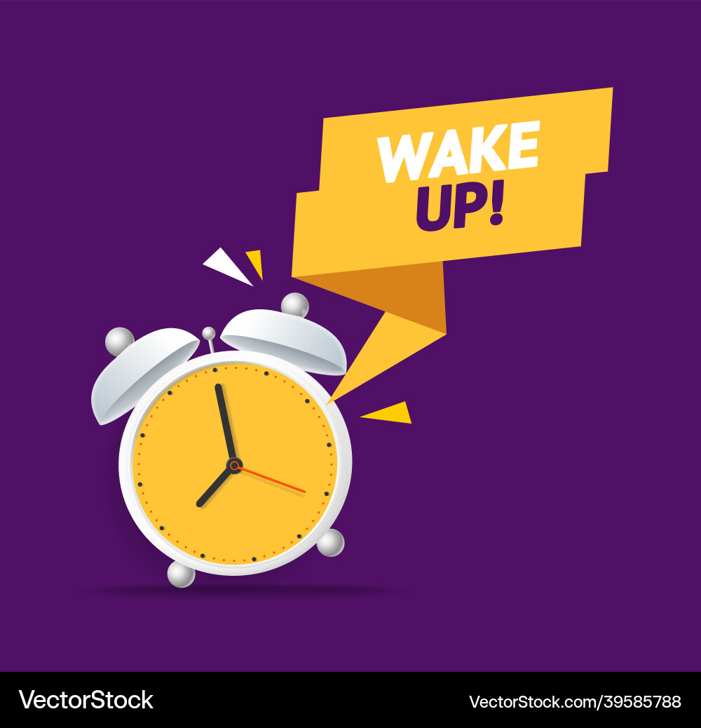 Cartoon Farbalarm-Uhr aufwachen Konzept Cartoon Farbalarm-Uhr aufwachen Konzept vektorbild
