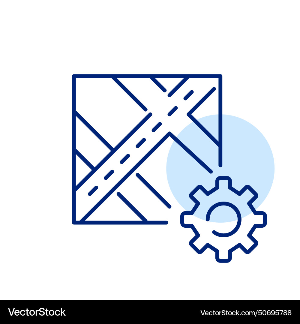 Location services configuration digital map Vector Image