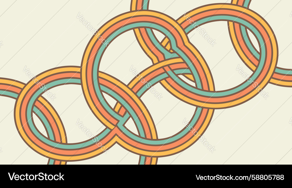 Retro interlocking knot pattern symbol design Vector Image