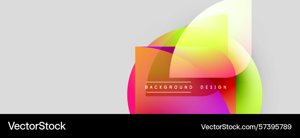 Abstract colorful shapes overlap creating dynamic Vector Image