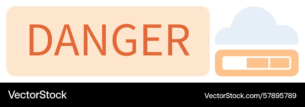 Alert message with cloud and progress bar Alert message with cloud and progress bar vector image