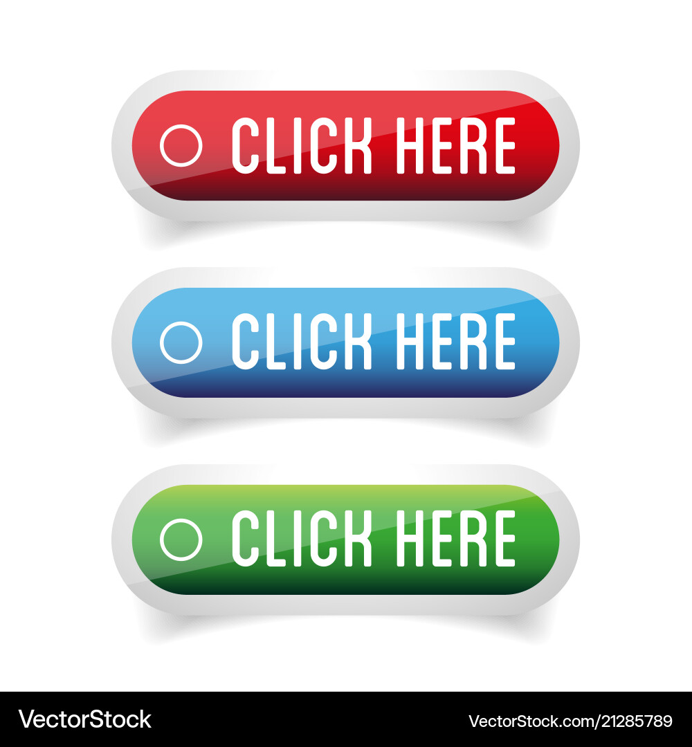 Click Here Button Collection vector image