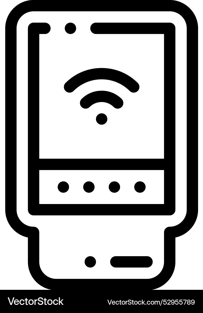 Detector icon thin linear style design isolated Detector icon thin linear style design isolated vector image