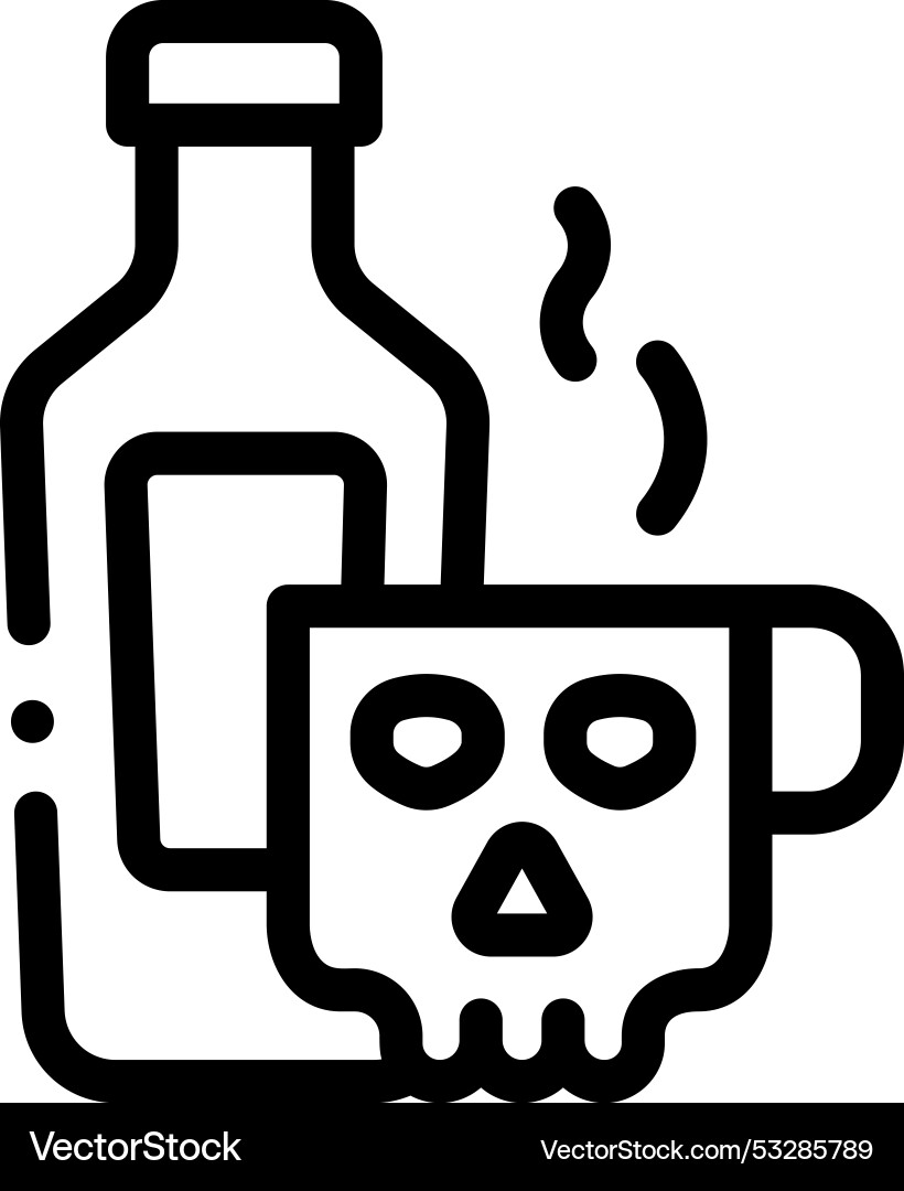 Drink icon thin linear style design isolated Drink icon thin linear style design isolated vector image
