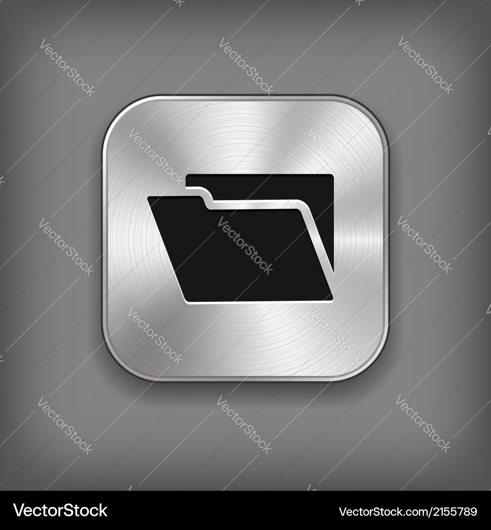 Metal Folder Icon Vector Image