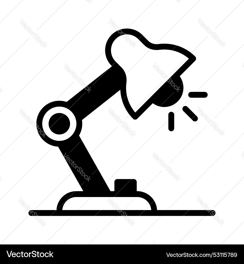 Well designed icon of table lamp customizable Vector Image