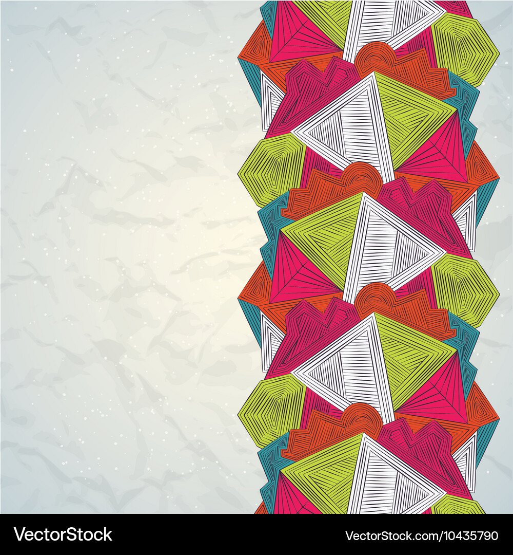 Abstract lines frame background template Vector Image