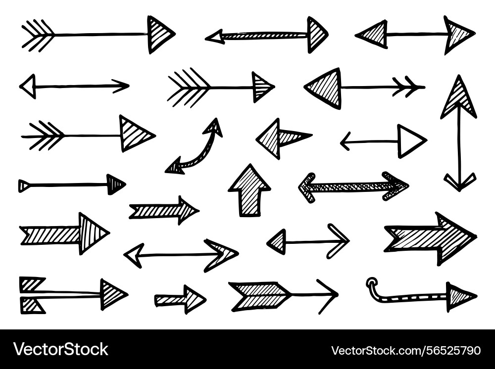 Arrows in multiple variations useful Vector Image