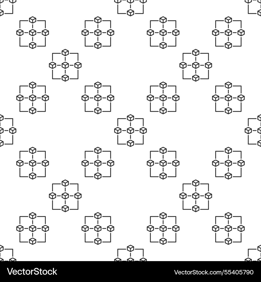Block chain line seamless pattern - five Block chain line seamless pattern - five vector image