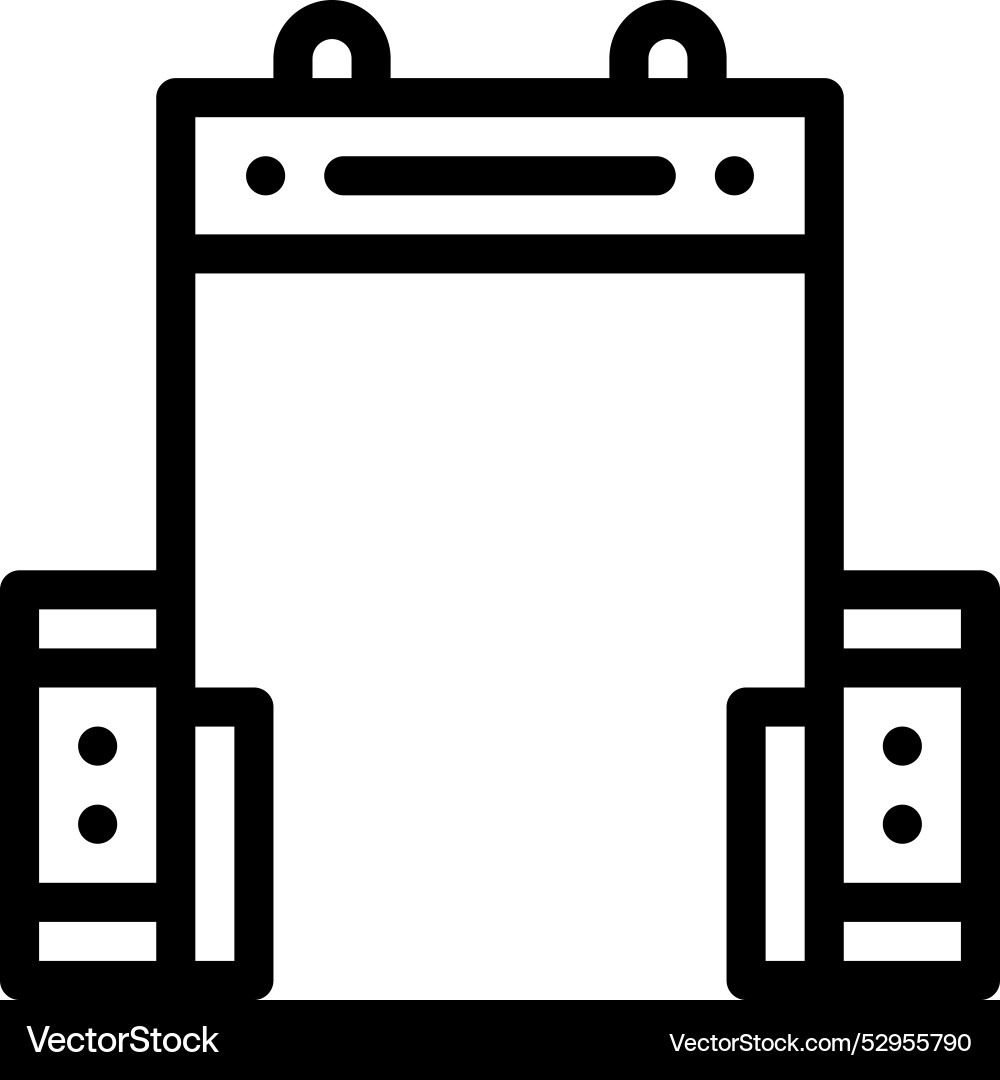 Detector icon thin linear style design isolated Detector icon thin linear style design isolated vector image