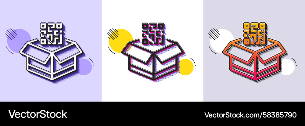 QR Code Scan Barcode Line Icon Vector Image