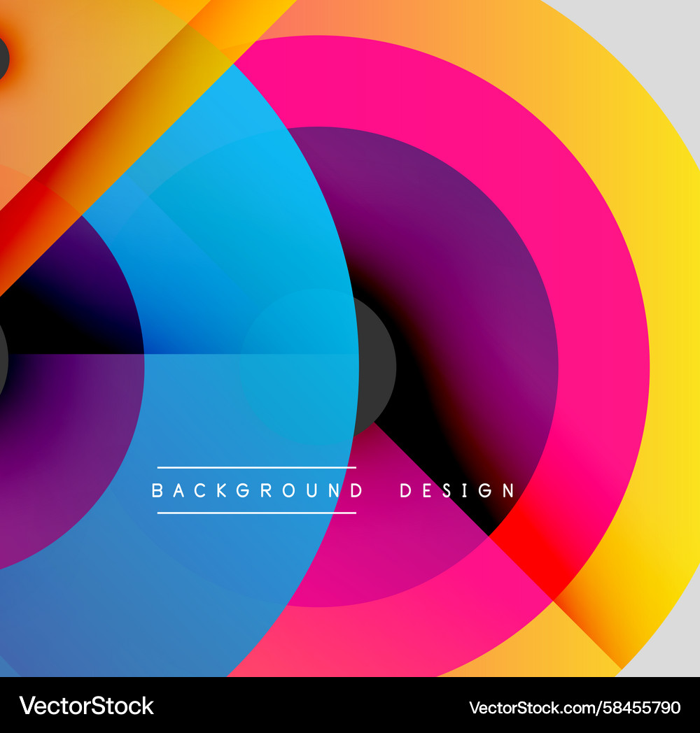 Vibrant circular gradients overlap creating Vibrant circular gradients overlap creating Vector Image