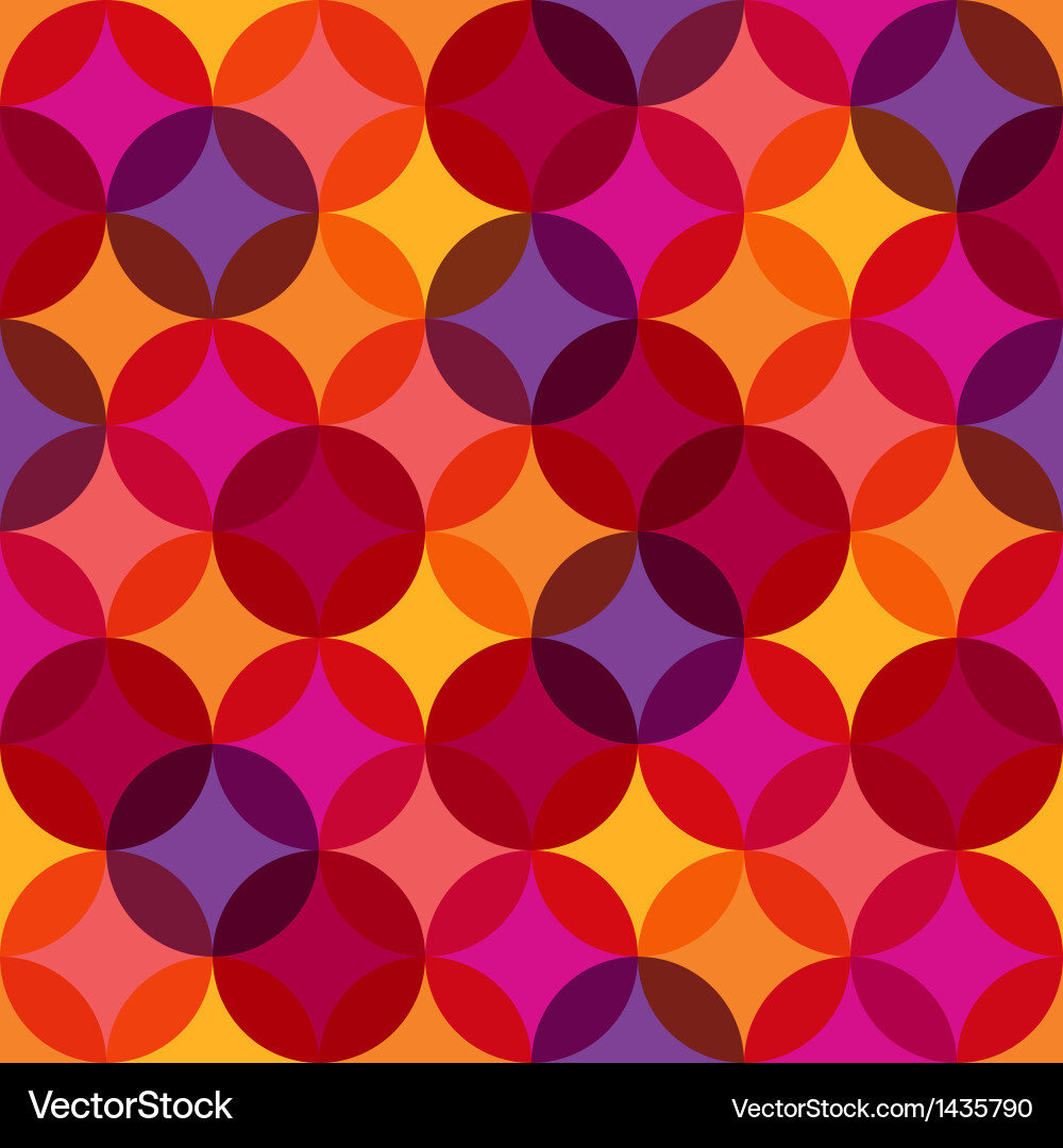 Vibrant Repeating Circle Pattern vector image