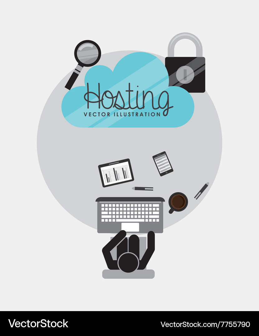 Web hosting design Vector Image